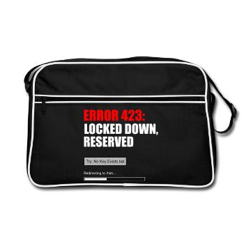 FEHLER 423 — GESPERRT, FÜR IHN RESERVIERT - Retro Tasche - Schwarz/Weiß - Vorne