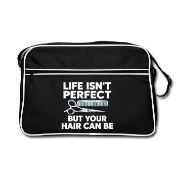Friseur Friseur Friseur Friseur Friseur Salon - Retro Tasche - Schwarz/Weiß - Vorne