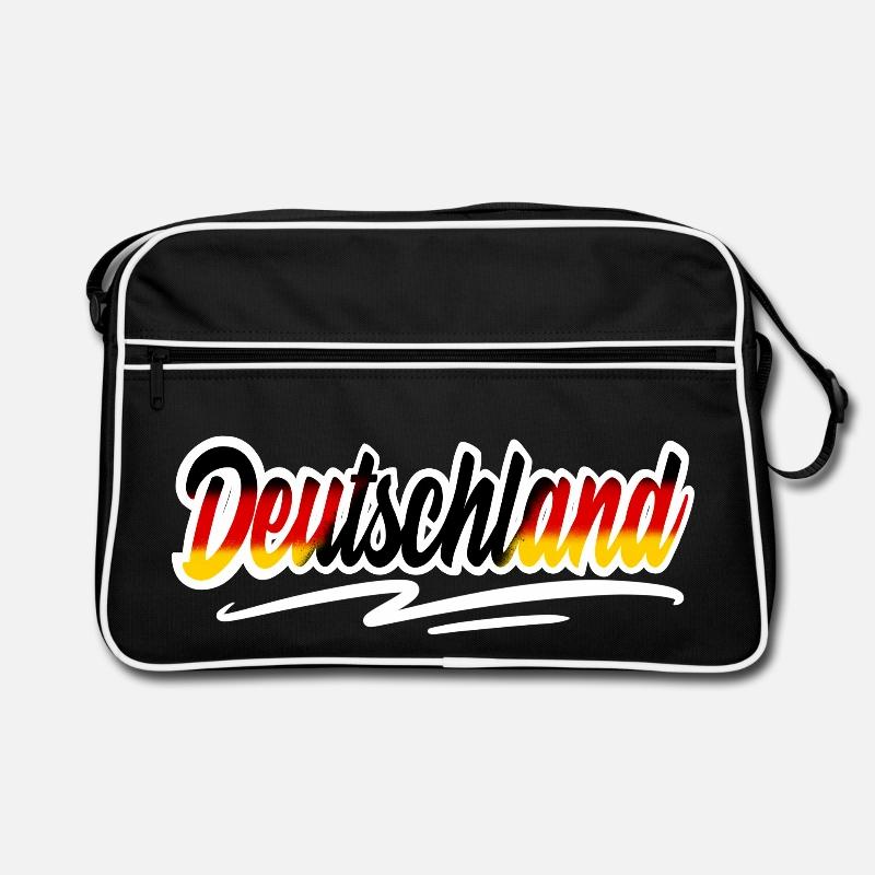 Deutschland - Retro Tasche - Schwarz/Weiß