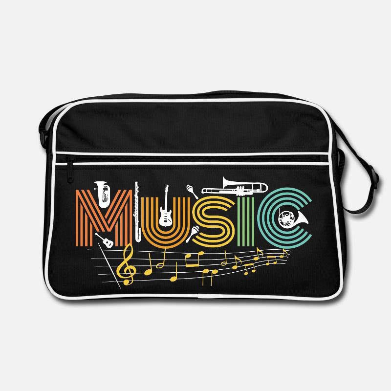 MUSIQUE Vibes – Notes et instruments colorés Sac Retro