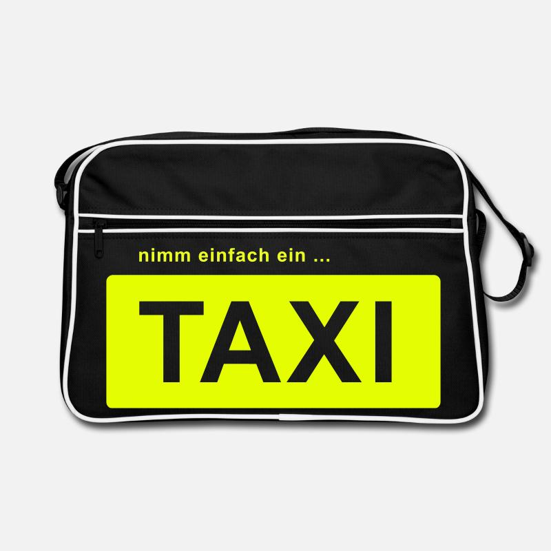 nimm einfach ein taxi - Retro Tasche - Schwarz/Weiß