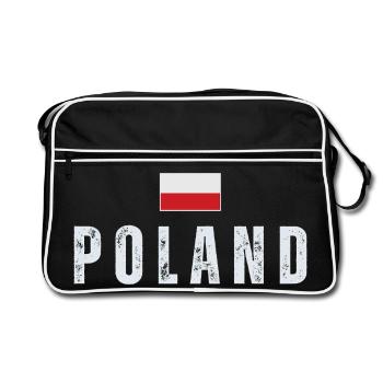Polish pride, Polish flag - Retro Bag - black/white - Front