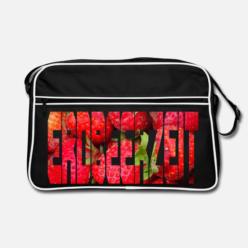 Erdbeere Retro Tasche