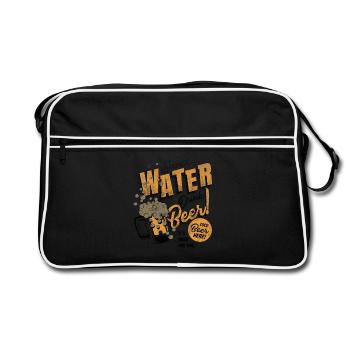 save water - drink beer - Retro Bag - black/white - Front