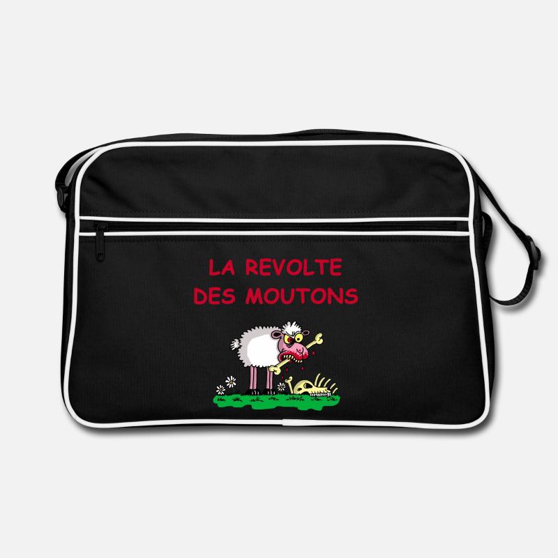 La révolte des moutons - Sac Retro - noir/blanc