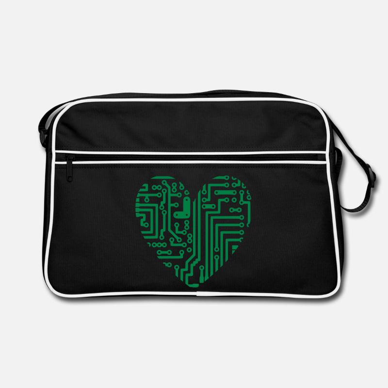 Computer Heart Retro Bag