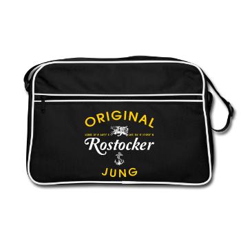 Original Rostocker Jung - Sac Retro - noir/blanc - Devant