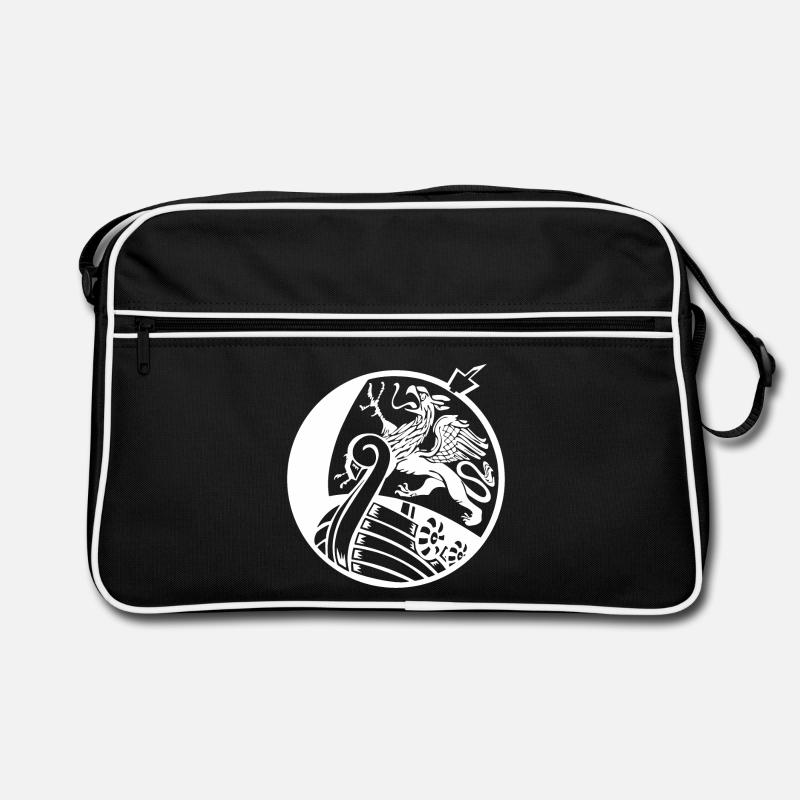 Rostocker Kogge - Retro Tasche - Schwarz/Weiß