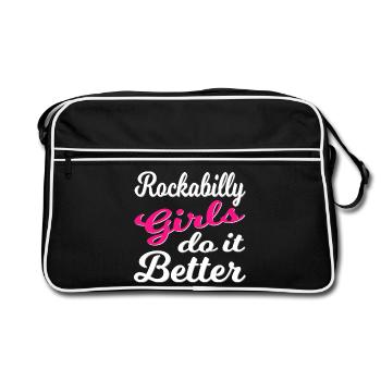 Rockabilly Vintage Girl Power - Sac Retro - noir/blanc - Devant