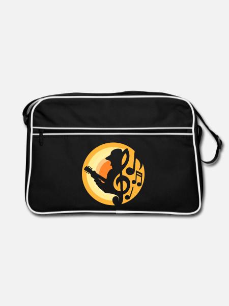 Guitariste - Sac Retro - noir/blanc