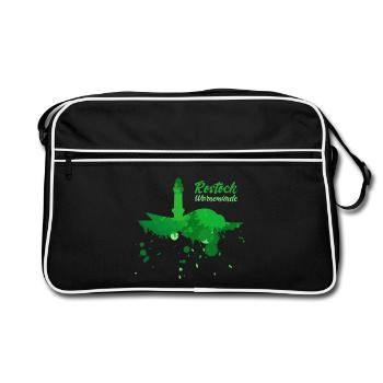 Rostock Warnemünde - Retro Tasche - Schwarz/Weiß - Vorne