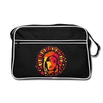 Church window style Mary Mother of God - Retro Bag - black/white - Front