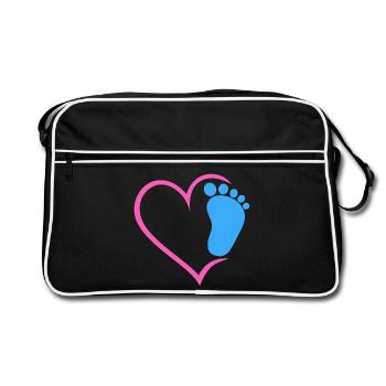 Empreinte de bébé - Sac Retro - noir/blanc - Devant