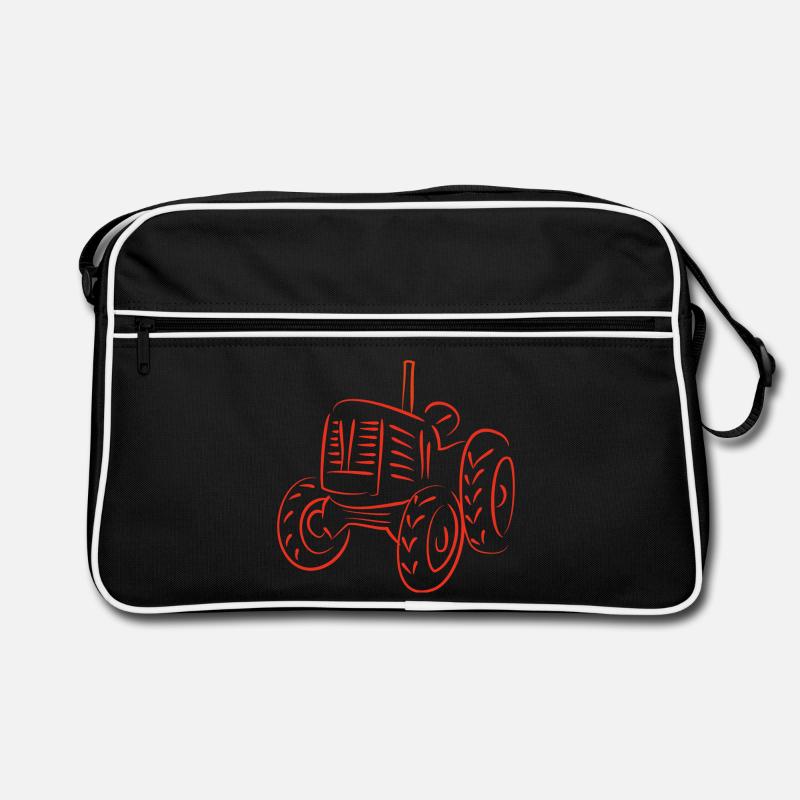Rustikaler Traktor Silhouetten-Design Retro Tasche