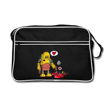 Robot amoureux - Sac Retro - noir/blanc - Devant