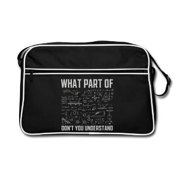 Welchen Teil von verstehst du nicht Funny Math? - Retro Tasche - Schwarz/Weiß - Vorne