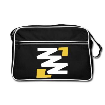 Basic simple digital art emblem with Z - Retro Bag - black/white - Front