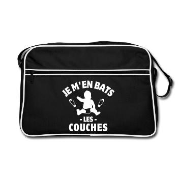 nouveau né, bébé, nourrisson - Sac Retro - noir/blanc - Devant