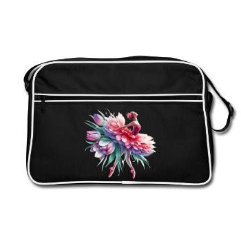 Danseuse de ballet avec tutu - Sac Retro - noir/blanc - Devant
