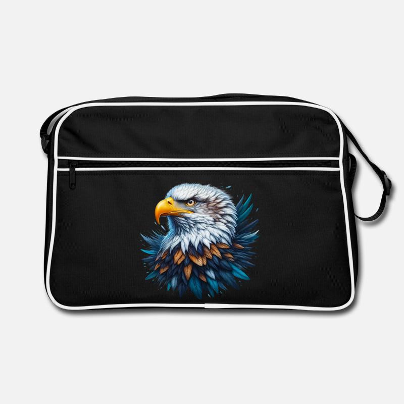Adler - Retro Tasche - Schwarz/Weiß