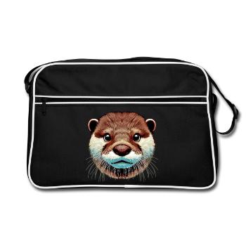 Loutre - Sac Retro - noir/blanc - Devant