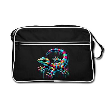 Gecko - Retro Bag - black/white - Front