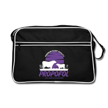 Propofol - Qualité de sommeil parfaite - Sac Retro - noir/blanc - Devant