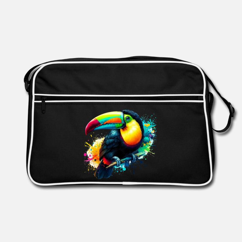 Tukan - Retro Tasche - Schwarz/Weiß