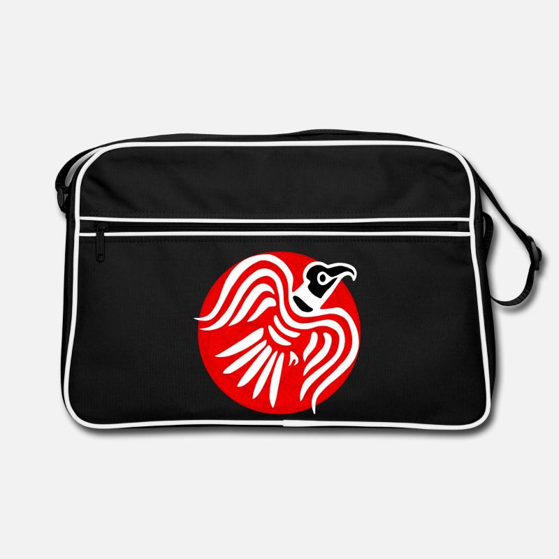 Viking Raven - Retro Bag - black/white