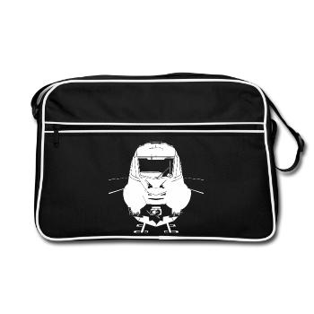 Railway Sketch - Retro Bag - black/white - Front