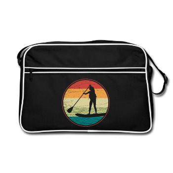 SUP Sunset Vibes - Retro Bag - black/white - Front