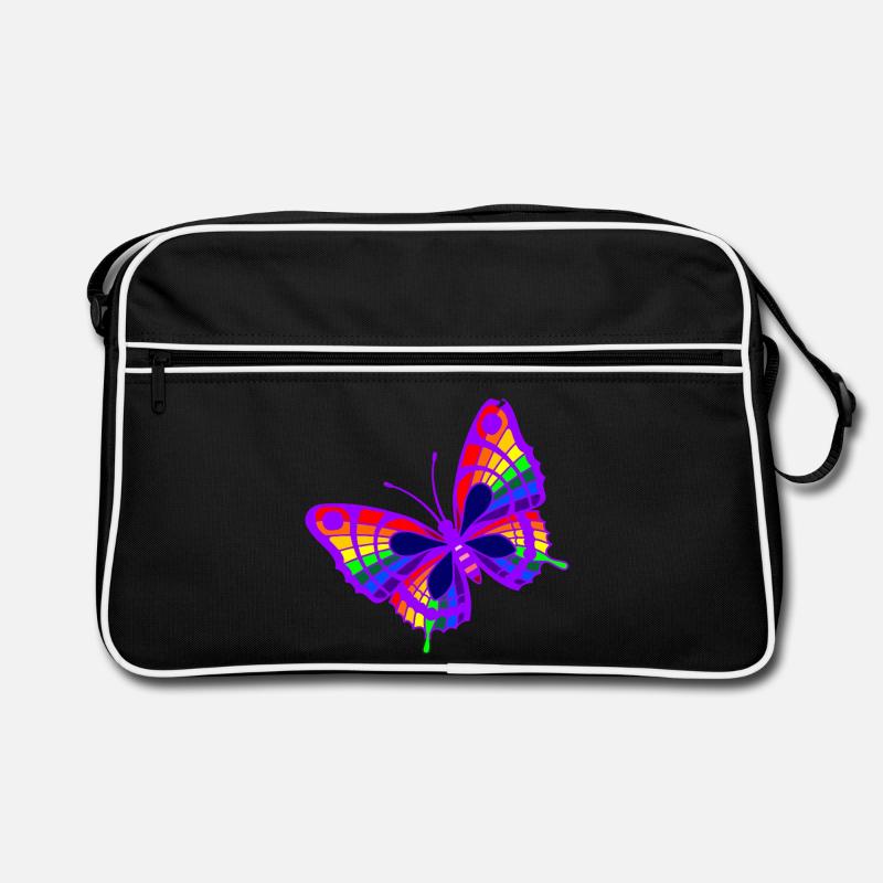 Papillon violet multicolore – Célébrez la diversité Sac Retro