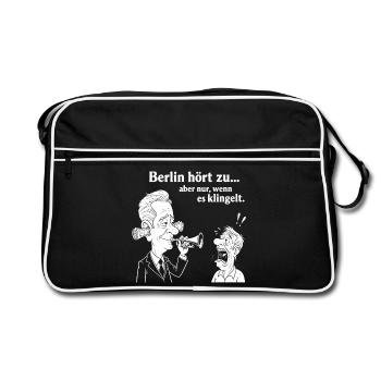 Berlin à l’écoute - Sac Retro - noir/blanc - Devant