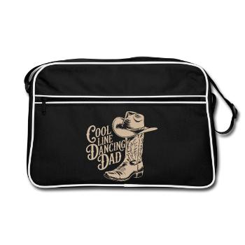 Western Cowboy Motif Design - Retro Bag - black/white - Front
