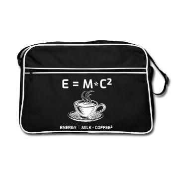 Café buveur de café Formule E=MC2 - Sac Retro - noir/blanc - Devant