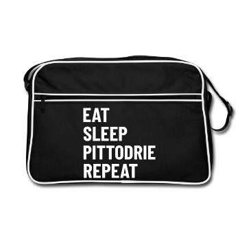 Mangez Dormez Pittodrie Répétez - Sac Retro - noir/blanc - Devant