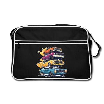 Just A Boy Who Loves Cars Toddler Graphic - Retro Bag - black/white - Front