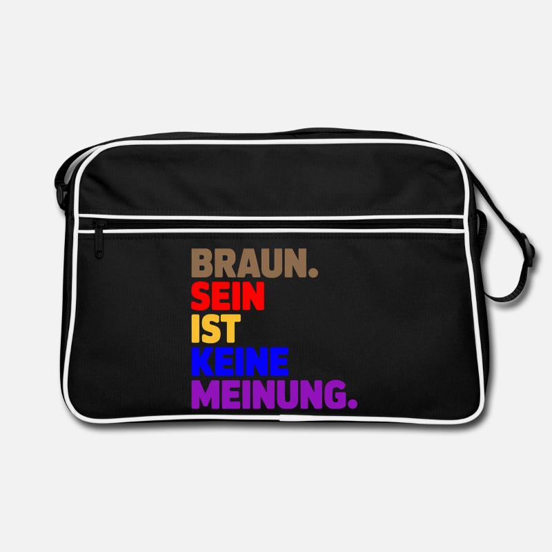 Being Tan Is Not an Opinion - Antifa Tee Retro Bag
