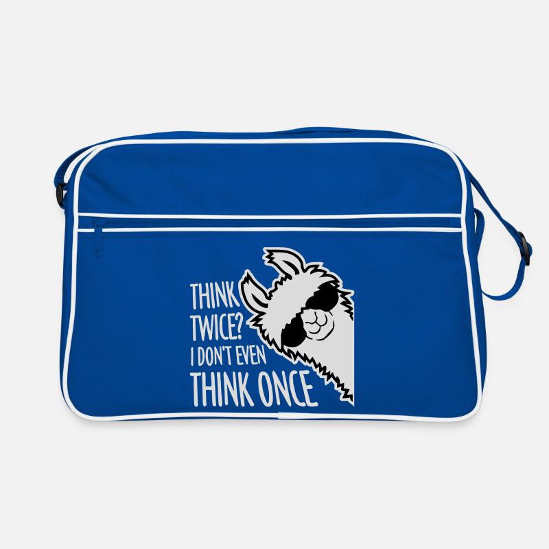Réfléchissez deux fois ? Je ne pense même pas qu’une fois Lustig Spruch Sac Retro