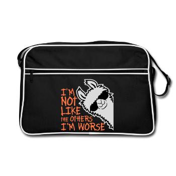 Lama Sunglasses Not Like The Others I'm Worse - Retro Bag - black/white - Front