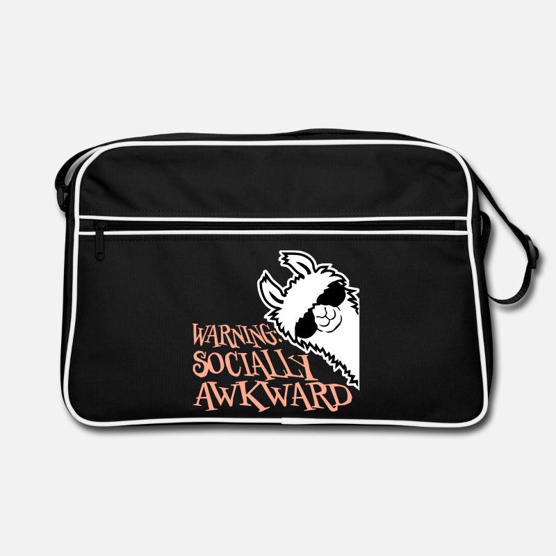 Lama Warning Socially Awkward Sunglasses Alpaca Retro Bag