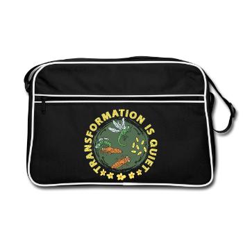 La transformation Libellule Libellule est silencieuse - Sac Retro - noir/blanc - Devant