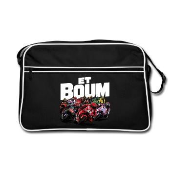 ET BOUM - Sac Retro - noir/blanc - Devant