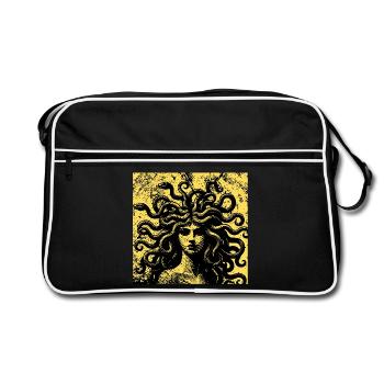 Hard techno rave outfit - Méduse industrial techno - Sac Retro - noir/blanc - Devant