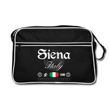 Souvenir de voyage streetwear Siena Italie - Sac Retro - noir/blanc - Devant