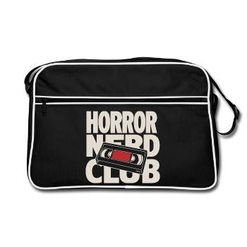 Horror Nerd Club VHS - Retro Bag - black/white - Front