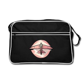 Vert planeur rose - Sac Retro - noir/blanc - Devant