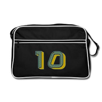 10. 10 YEARS. 10th ANNIVERSARY. 10 YEAR ANNIVERSARY. - Retro Bag - black/white - Front