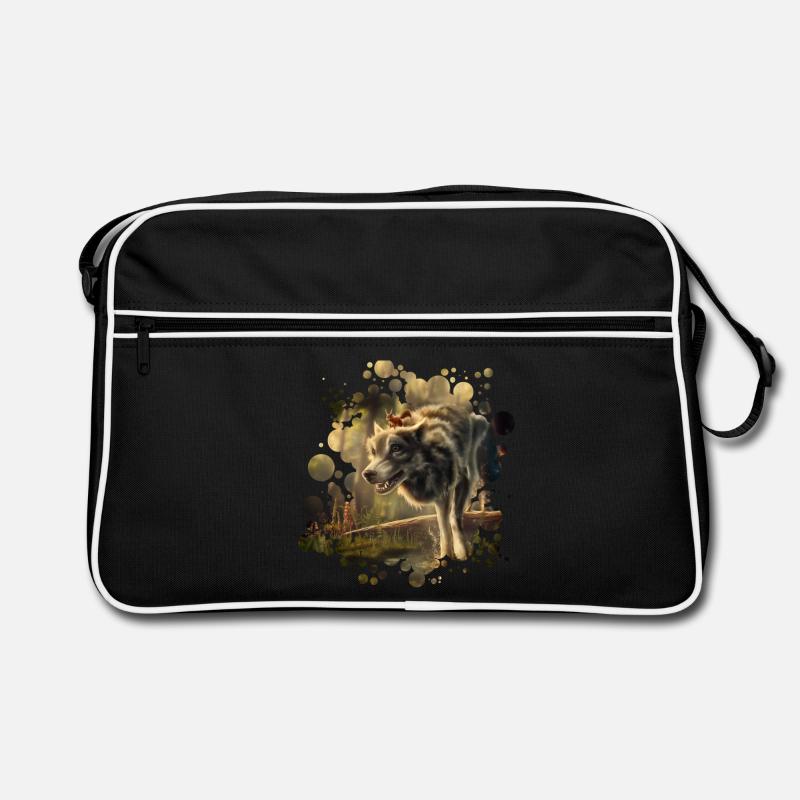 Freunde Wolf Eichhörnchen Retro Tasche