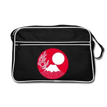 Mount fuji manga - Retro Bag - black/white - Front